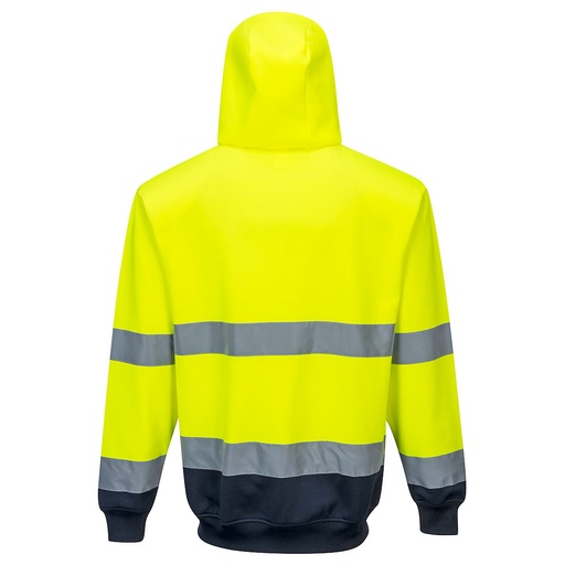Sweat à capuche zippé haute visibilité bicolore marine – Portwest B317