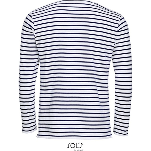 T-shirt rayé manches longues – SOL'S Marine