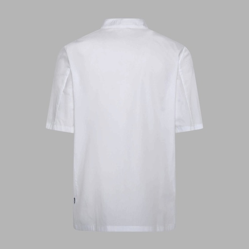 Veste unisexe popeline fine blanc manches courtes – Gary's 916000