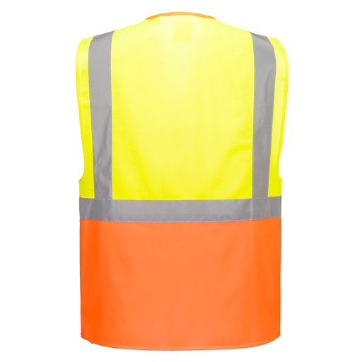 Gilet haute visibilité Executive jaune et orange Prague – Portwest S376