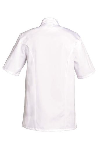 Veste de cuisine mixte manches courtes à pressions Fabrice polycoton – SNV FABCC006