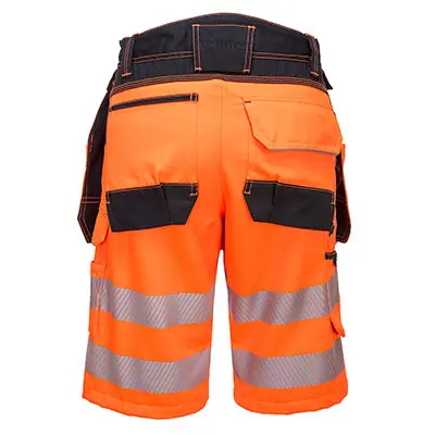 PORTPW343 - Bermuda PW3 Hi-Vis - OrangeNoir(2).webp