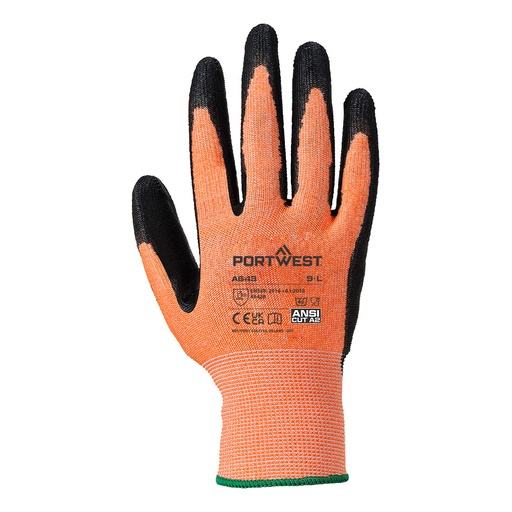 Gant tricoté enduit nitrile ambre coupure B – Portwest A643