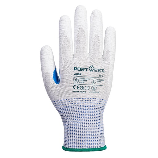 Gant ESD anti-coupure C paume PU – lot de 12 paires – Portwest A699