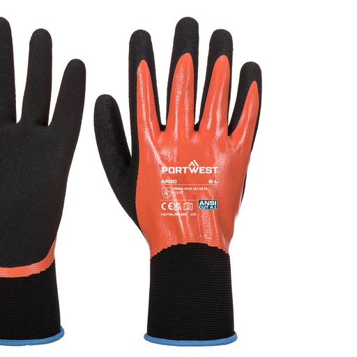Gant Dermi Pro nitrile tout enduit – lot de 12 paires – Portwest AP30