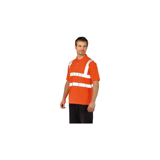 Polo haute visibilité orange RIS ferroviaire – Portwest RT22