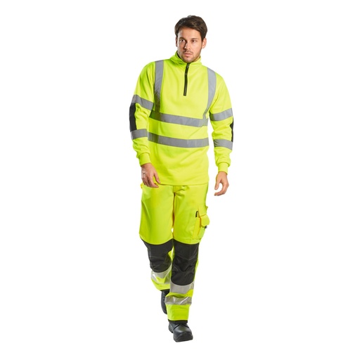 Sweat-shirt haute visibilité col zippé Rugby – Portwest B308