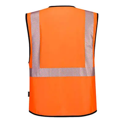 PORTPW309 - Gilet Multipoches haute-visibilité PW3 - OrangeNoir(2).webp