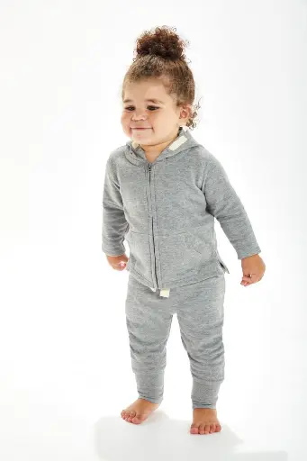 Sweat zippé à capuche bébé