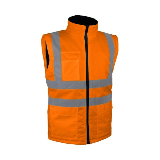 Blouson-gilet haute visibilité 2 en 1 doublé polaire orange – Singer VEROMO