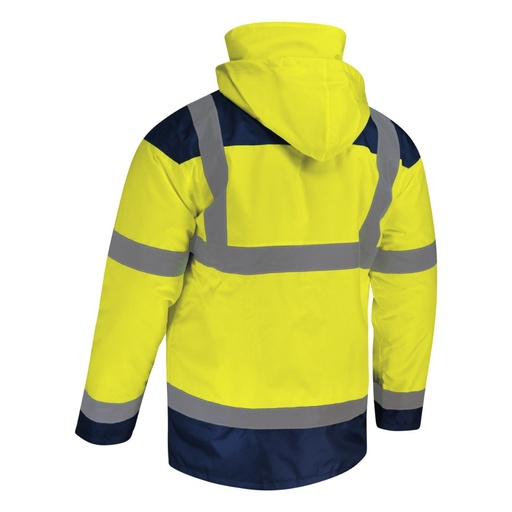 Parka haute visibilité matelassée jaune/marine – Singer PALERME
