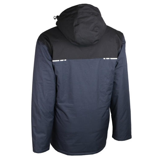 Parka ripstop doublée polaire noir/marine – Singer PALANA