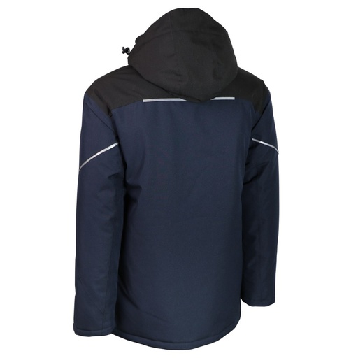 Parka stretch imperméable matelassée noir/marine – Singer PORTLAND