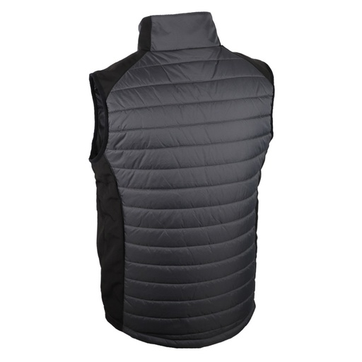 Gilet matelassé ripstop et softshell gris/noir – Singer GALWAY