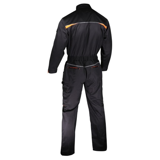 Combinaison de travail 2 zips polycoton gris/noir – Singer CAIRE