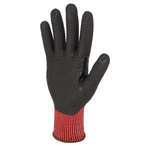 Gant nitrile mousse, coupure D noir / rouge (lot de 10 paires) – Singer PHD54RED