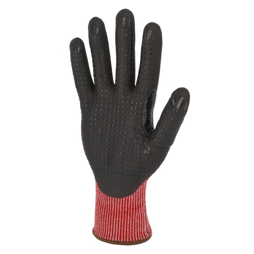 Gant nitrile mousse, coupure D noir / rouge (lot de 10 paires) – Singer PHD5RED