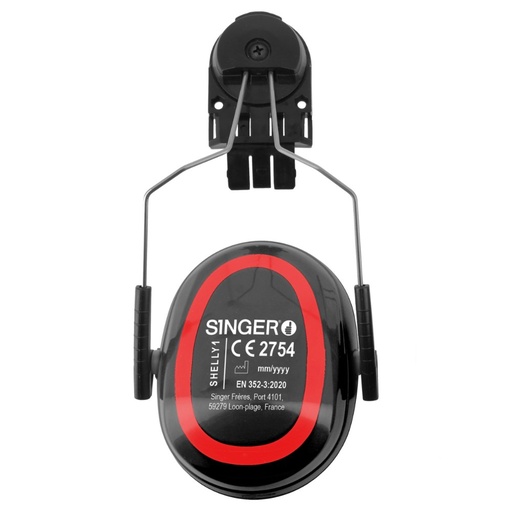 Serre-tête antibruit pour casque de protection noir / rouge – Singer SHELLY1