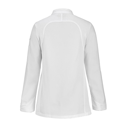 Veste de cuisine femme manches longues Pepper empiècements maille