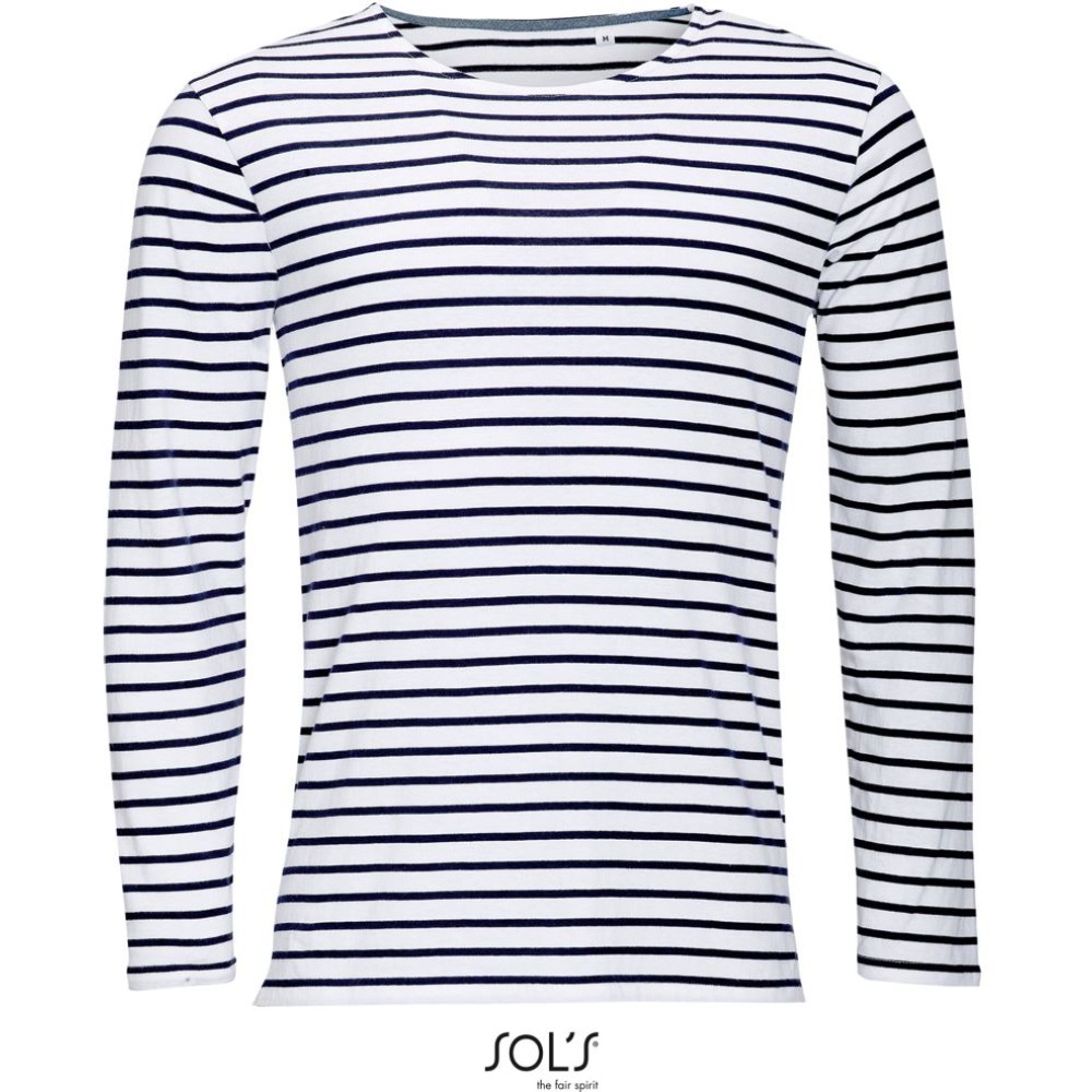 T-shirt rayé manches longues – SOL'S Marine