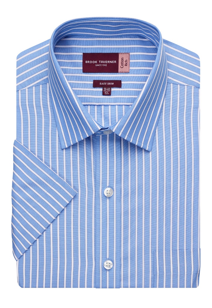 Chemise Roccella rayée manches courtes Brook Taverner 7542