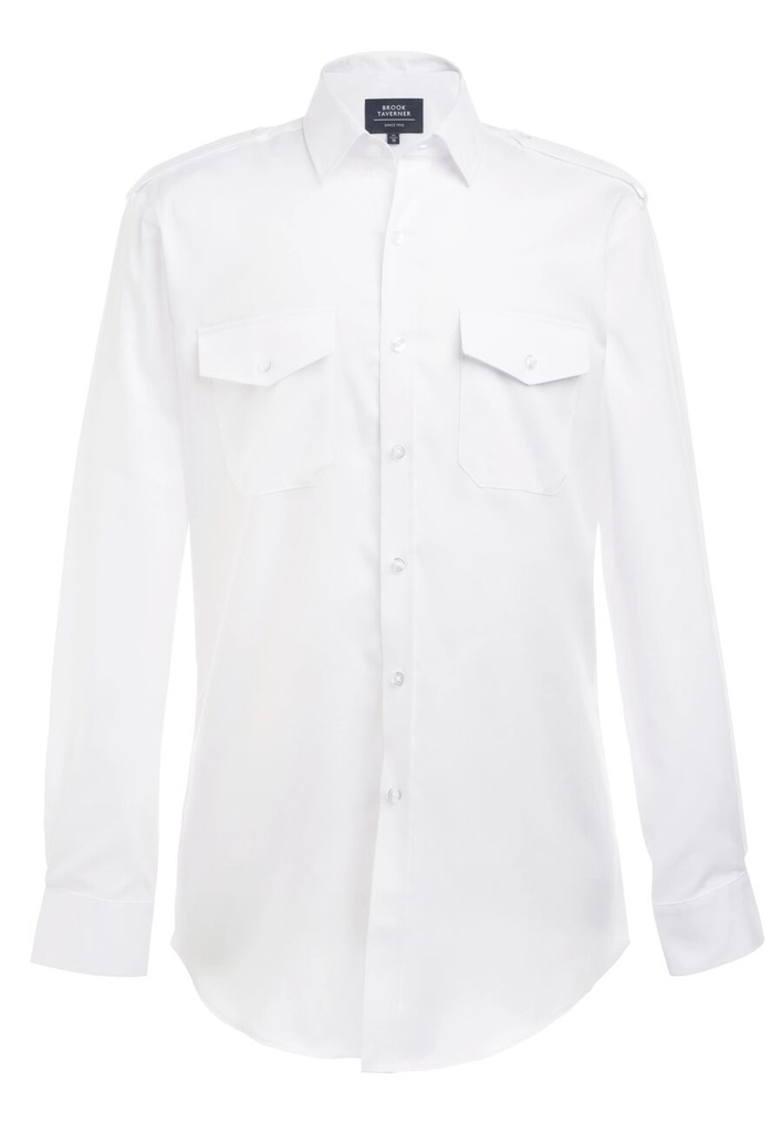 Chemise pilote Milo sans repassage Brook Taverner 4718