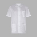 Tunique médicale unisexe boutonnée sergé blanc – Gary's 602000