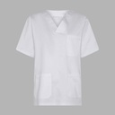Tunique médicale unisexe col v sergé blanc – Gary's 601000