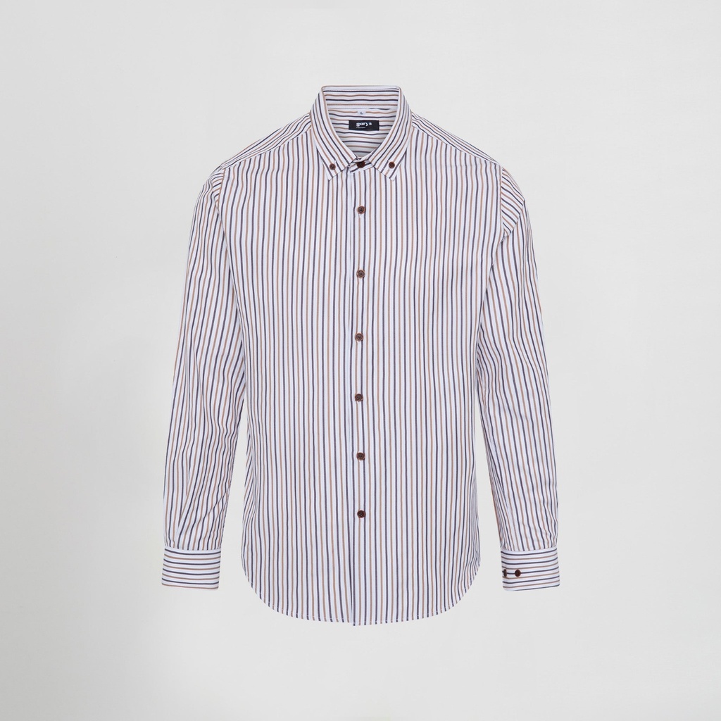 Chemise homme rayée bicolore slim fit Alessandro – Gary's 260035