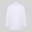 Veste cuisine unisexe manches longues sergé blanc – Gary's 910000