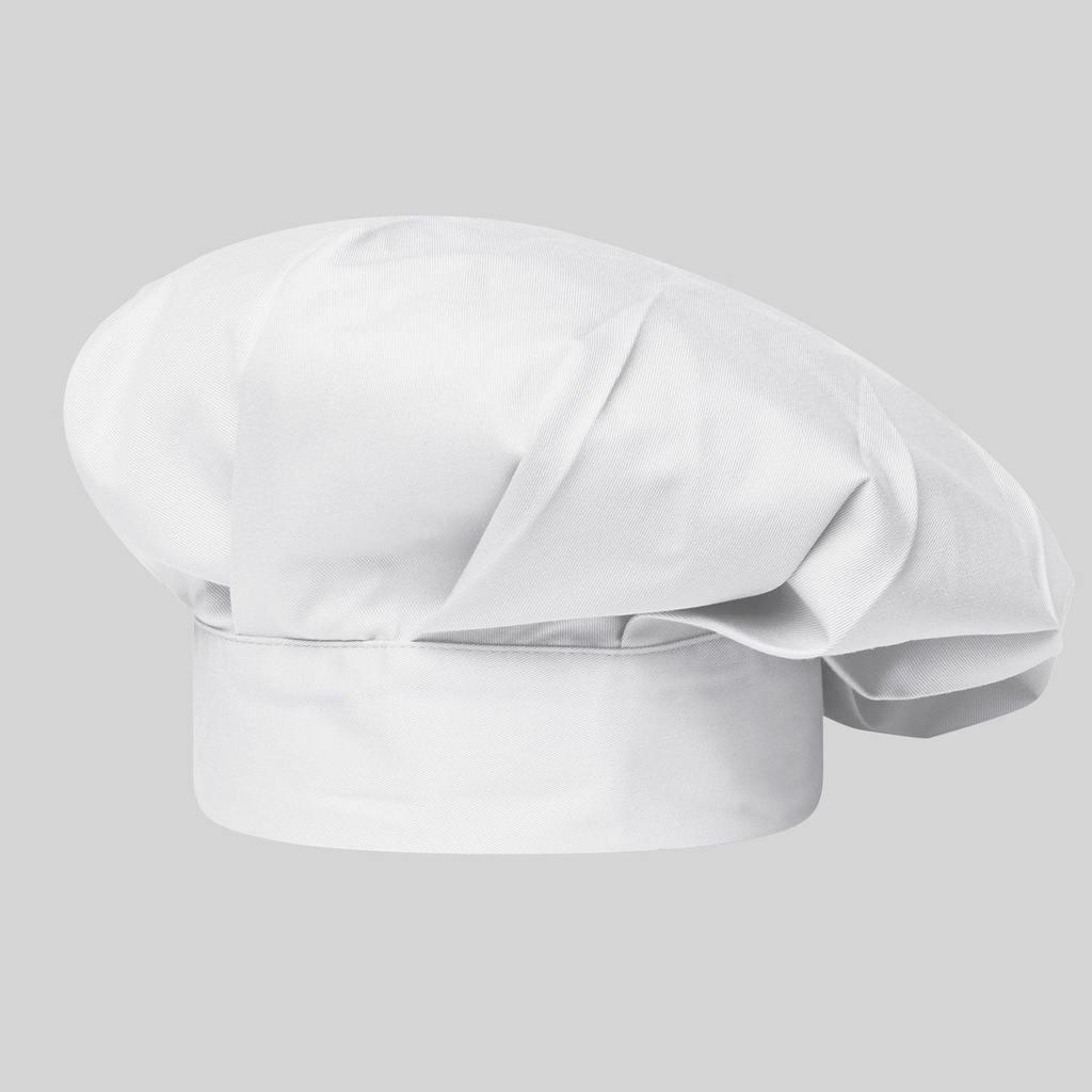 Toque grand chef blanc avec velcro – Gary's 445V00