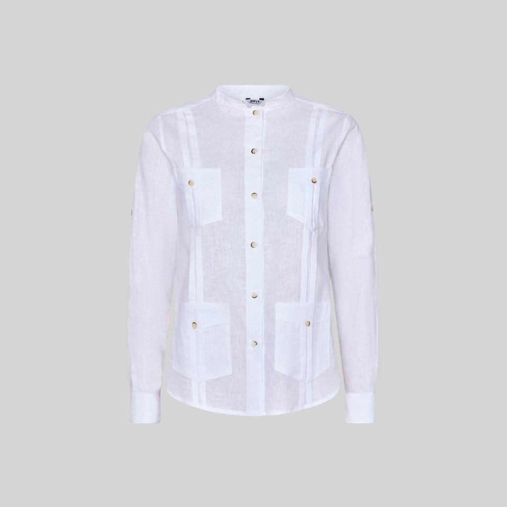 Chemise légère femme col mao Isabela – Gary's 210013