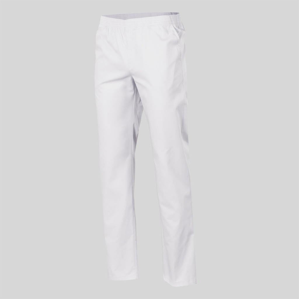 Pantalon médical sergé blanc poches taille élastiquée – Gary's 772G00