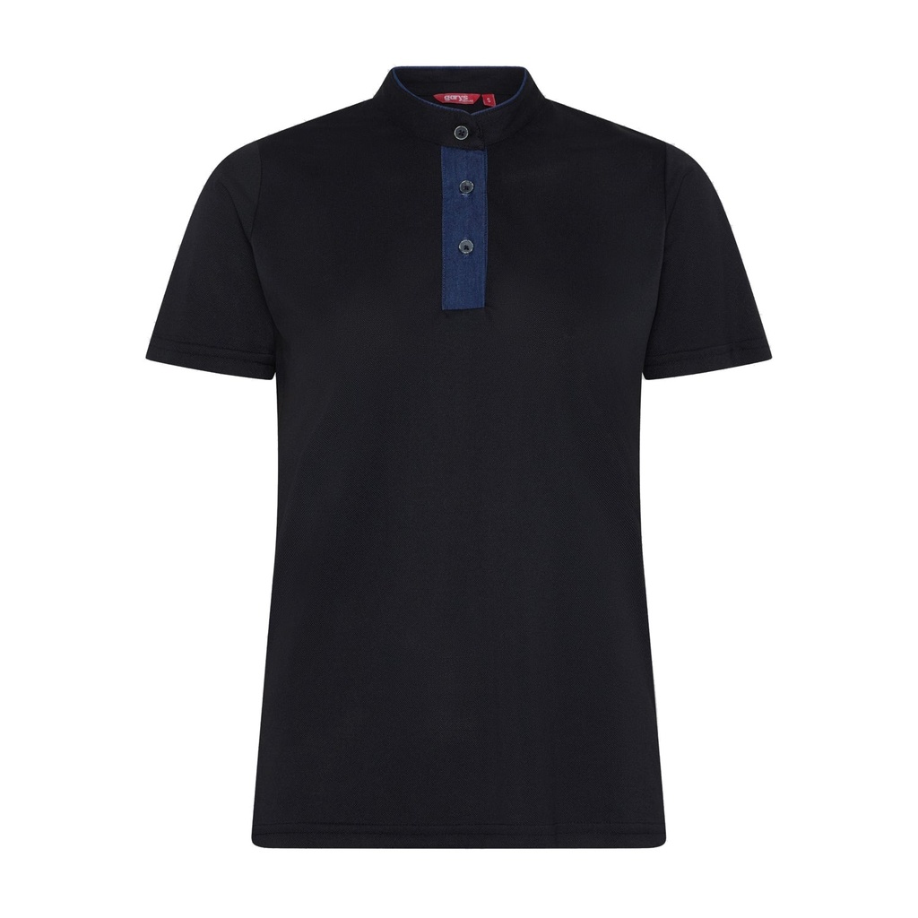 Polo femme col mao denim – Gary's 853100