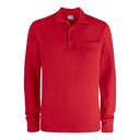 Polo manches longues Basic Pocket – Clique 028235