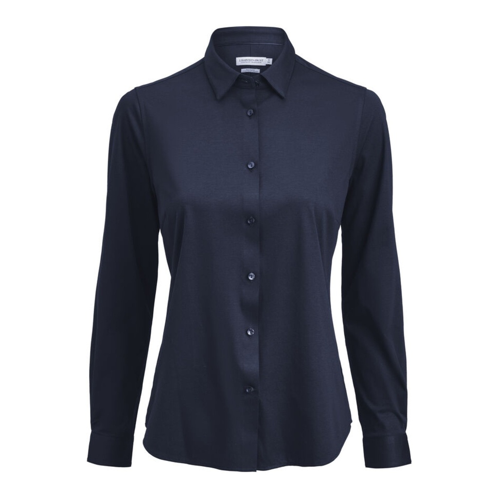 Chemisier Indigo Bow 132 Interlock Knit coupe contemporaine femme – J. Harvest & Frost 2913205