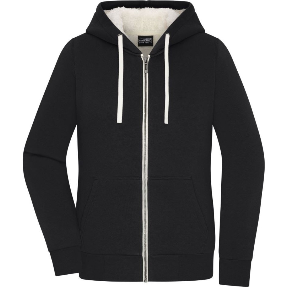 Veste sweat à capuche doublée sherpa 300 g femme – Daiber JN 1319