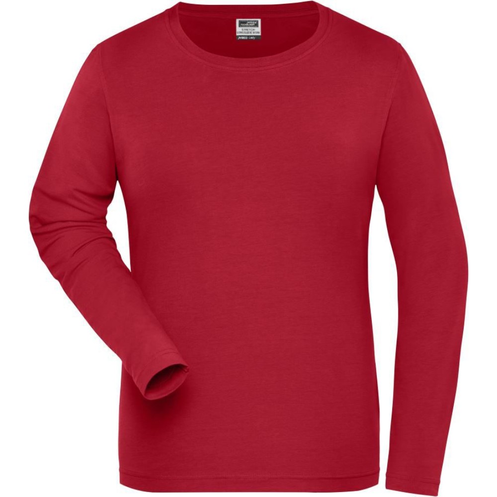 T-shirt de travail manches longues stretch 180 g (ligne Solid) femme – Daiber JN 1803