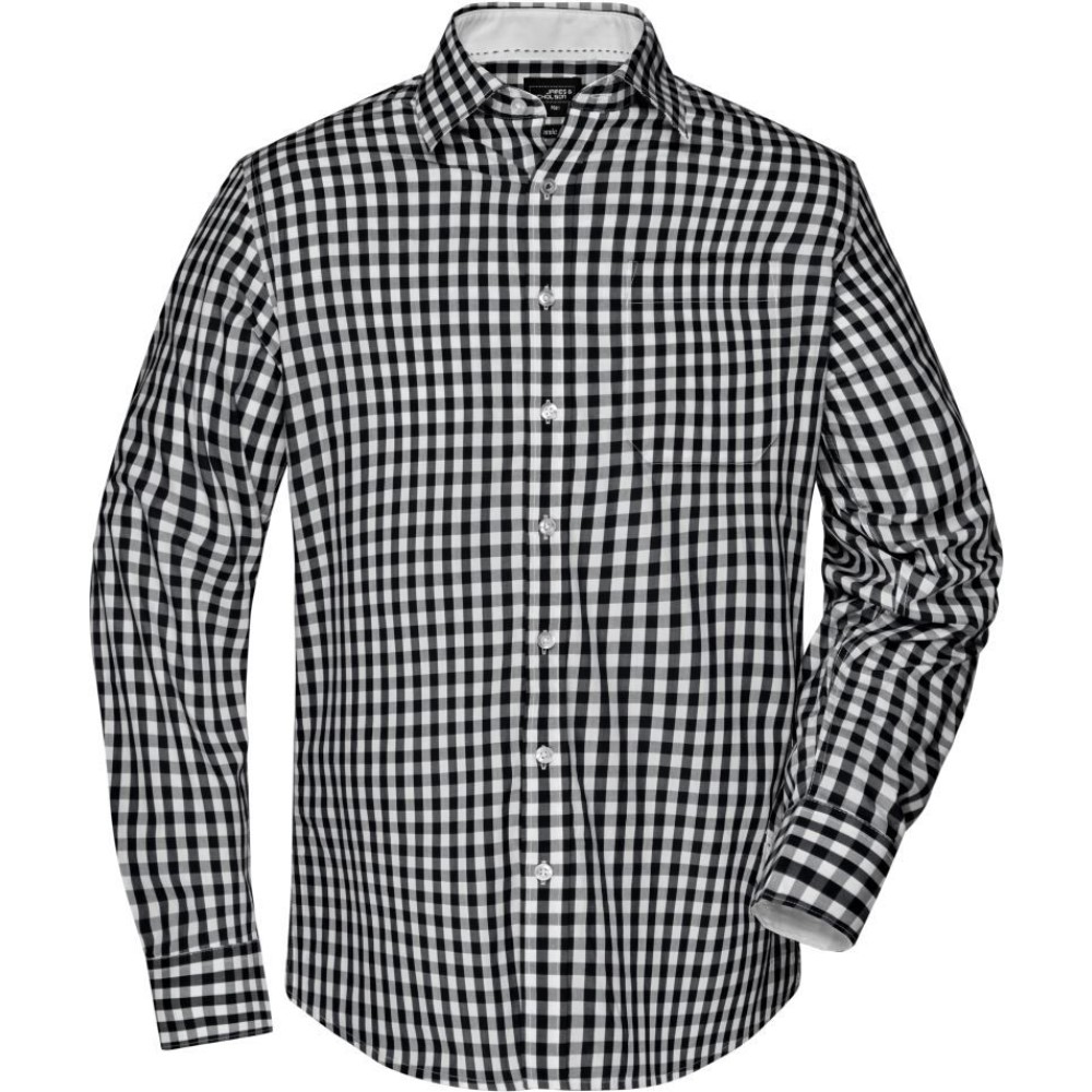 Chemise popeline à carreaux manches longues – Daiber JN 617