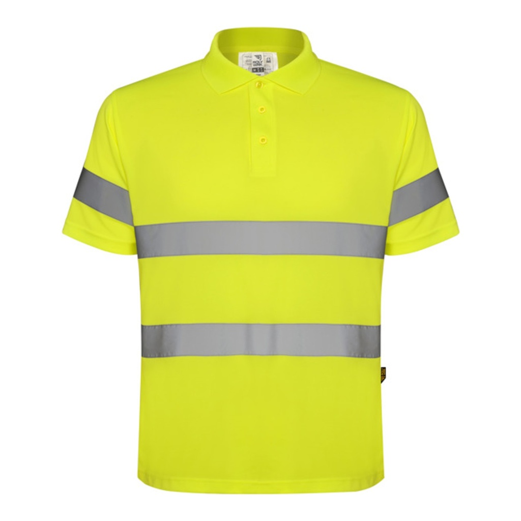 Polo à manches courtes bicolore haute visibilité Polaris – Roly HV9302