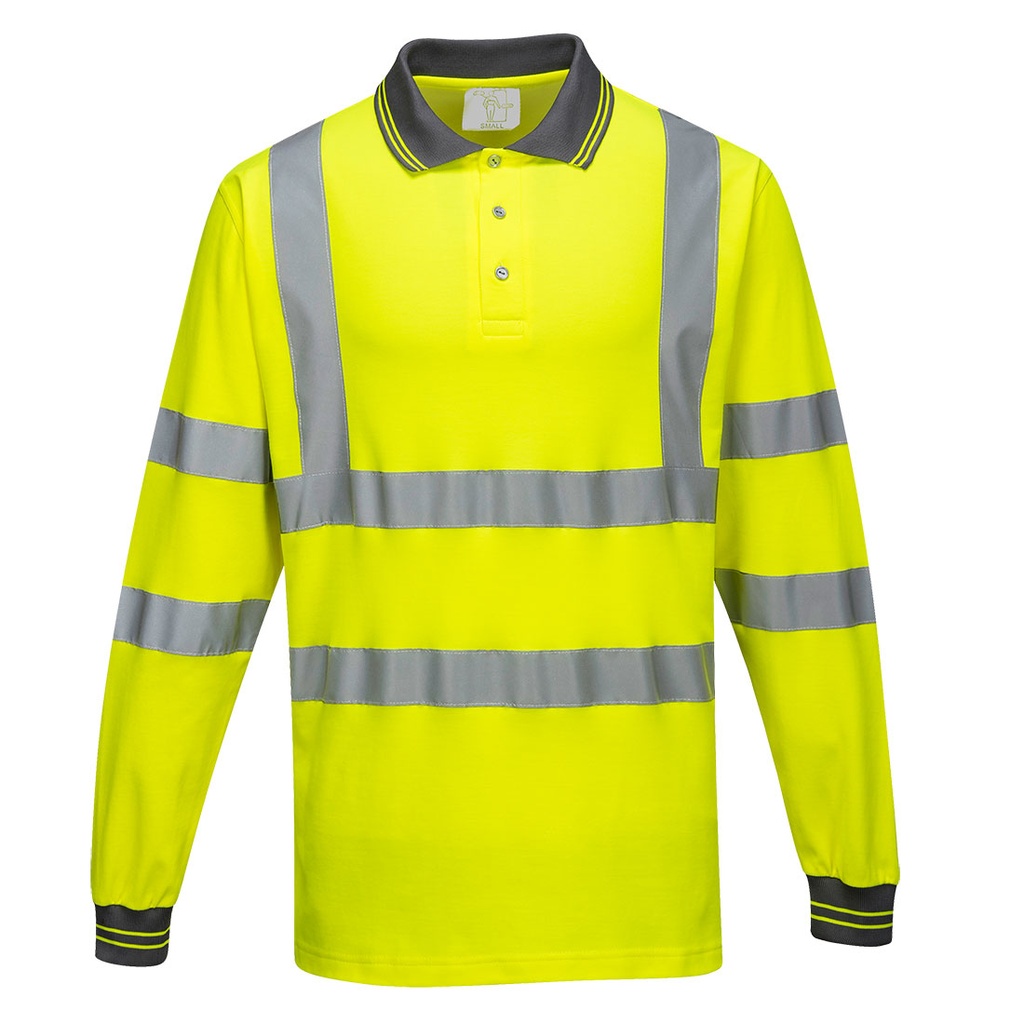 Polo haute visibilité manches longues coton Comfort – Portwest S271