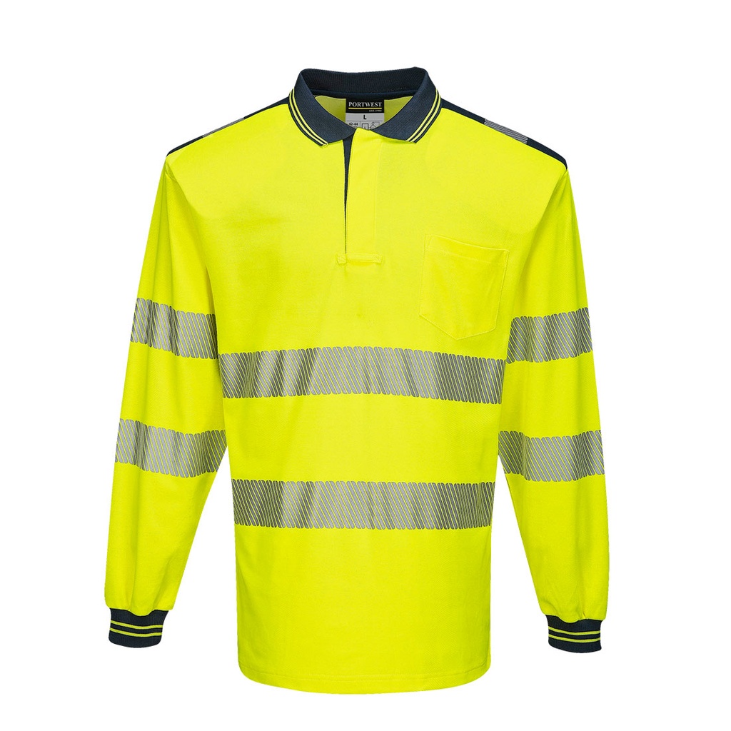 Polo haute visibilité manches longues PW3 – Portwest T184