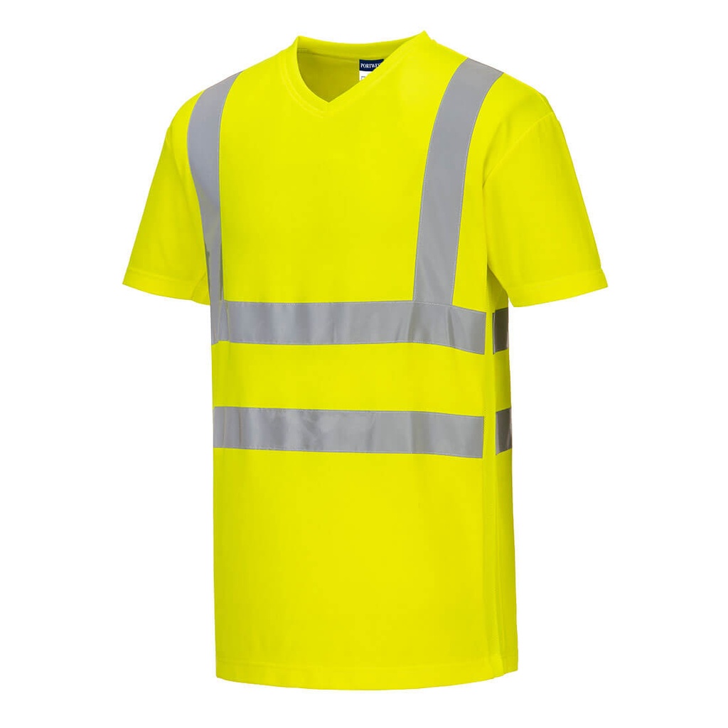 T-shirt haute visibilité col V aéré – Portwest S179