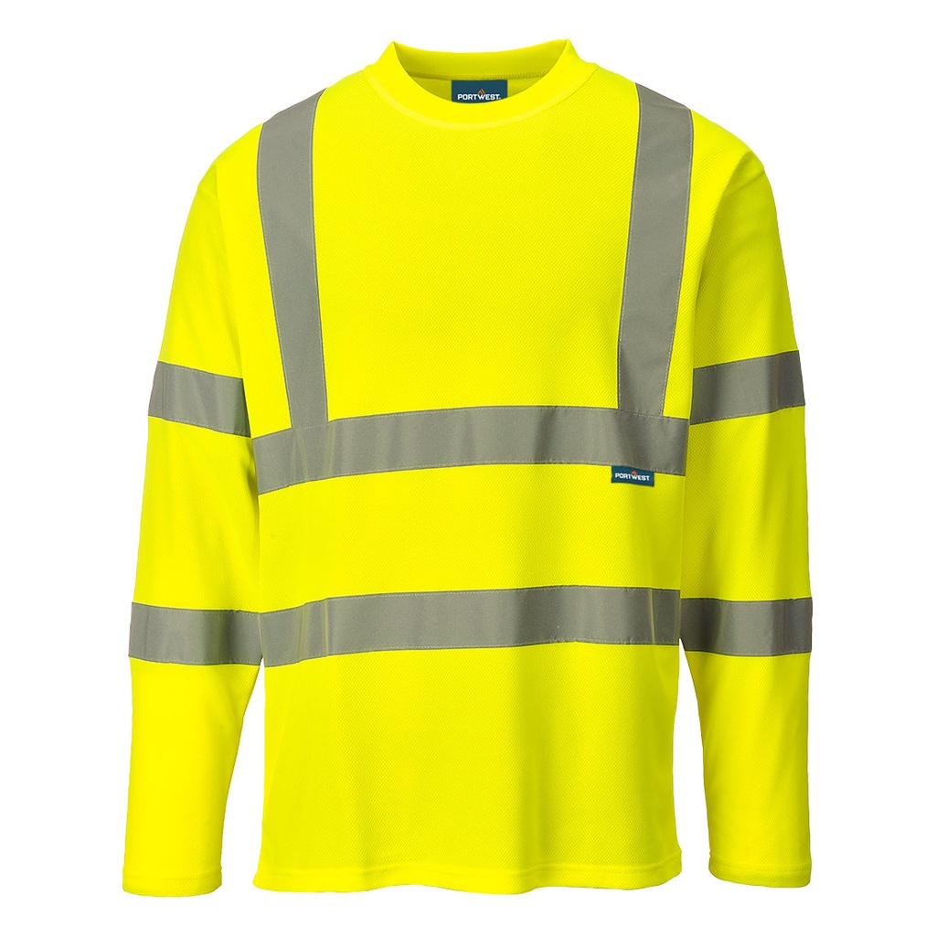 T-shirt haute visibilité manches longues coton Comfort – Portwest S278