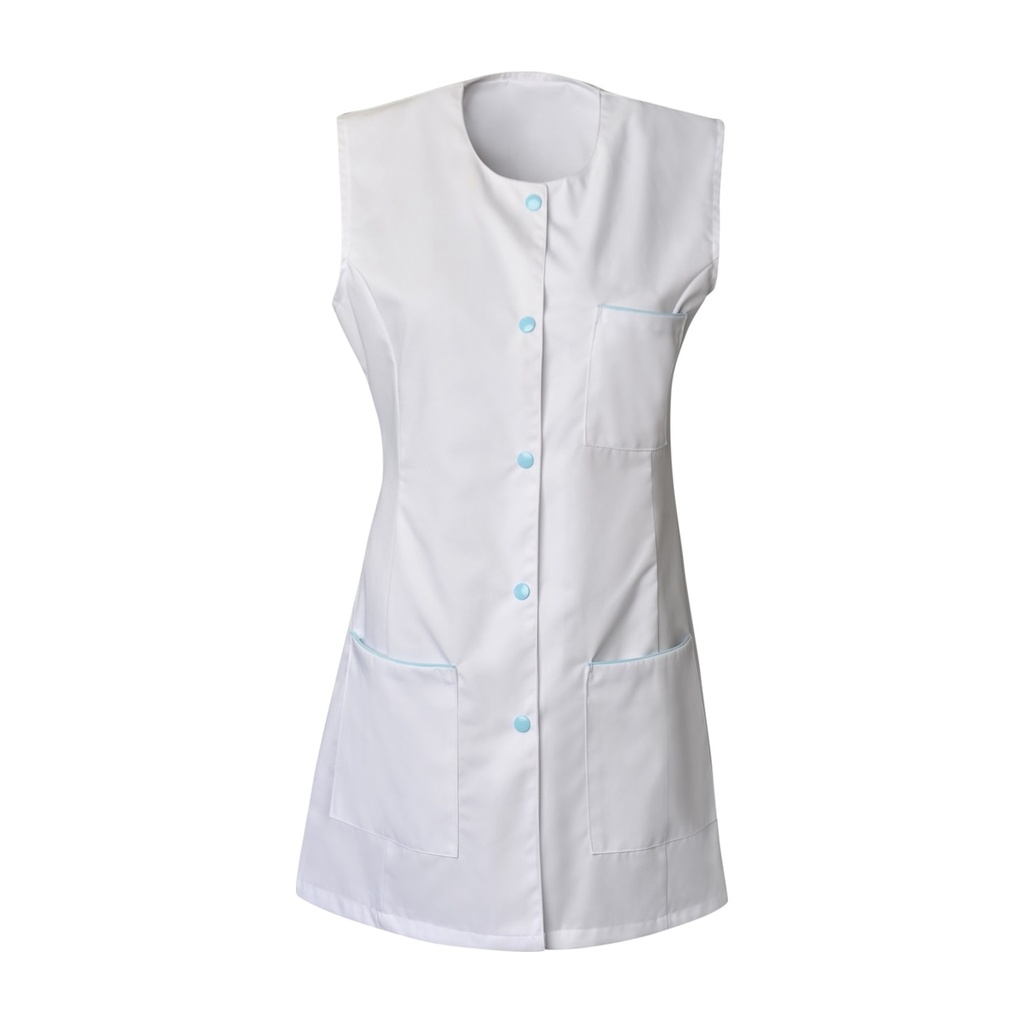 Tunique femme sans manches à pressions Taylor polycoton – SNV TAYLORSM01