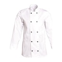 Veste de cuisine mixte manches longues à pressions Fabrice polycoton – SNV FABLC006