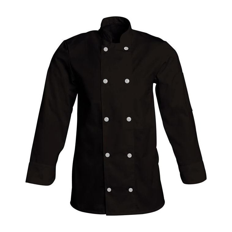 Veste de cuisine mixte manches longues à pressions Fabrice polycoton – SNV FABLC00R