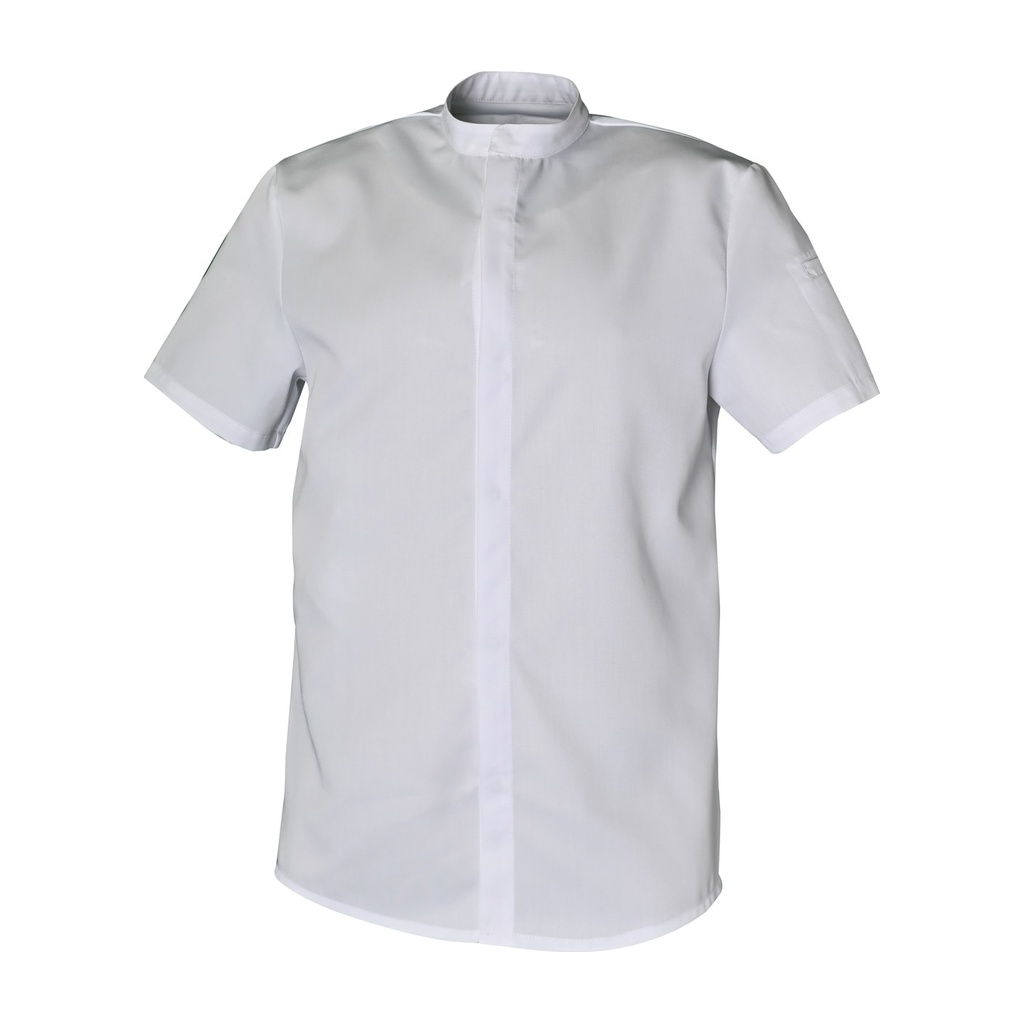 Veste de cuisine mixte manches courtes à pressions Macaron lyocell – SNV MACARMC0