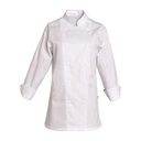 Veste de cuisine femme manches longues à pressions Sabine coton/polyester – SNV SABLP010