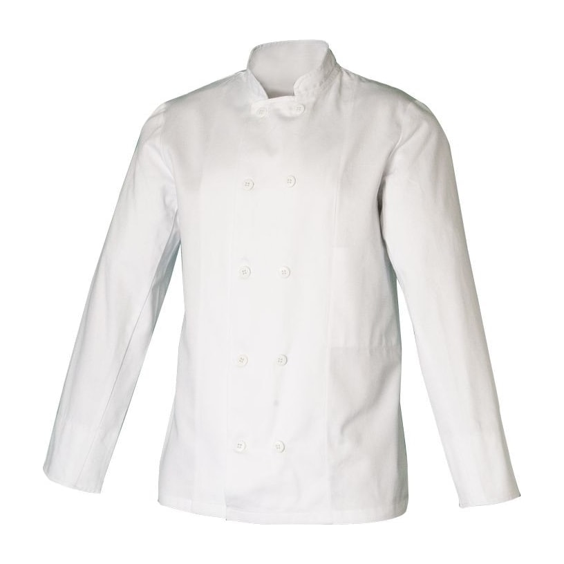 Veste de cuisine mixte manches longues à pressions Stephane coton – SNV STELB004